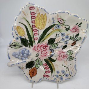 Blue Ridge Pottery Maple Leave Dish